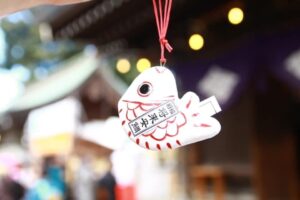 川越　氷川神社　鯛みくじ