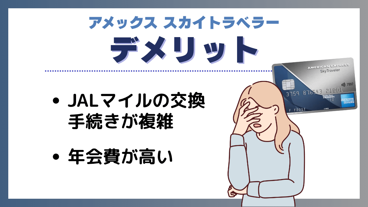 アメックス スカイトラベラーのデメリット