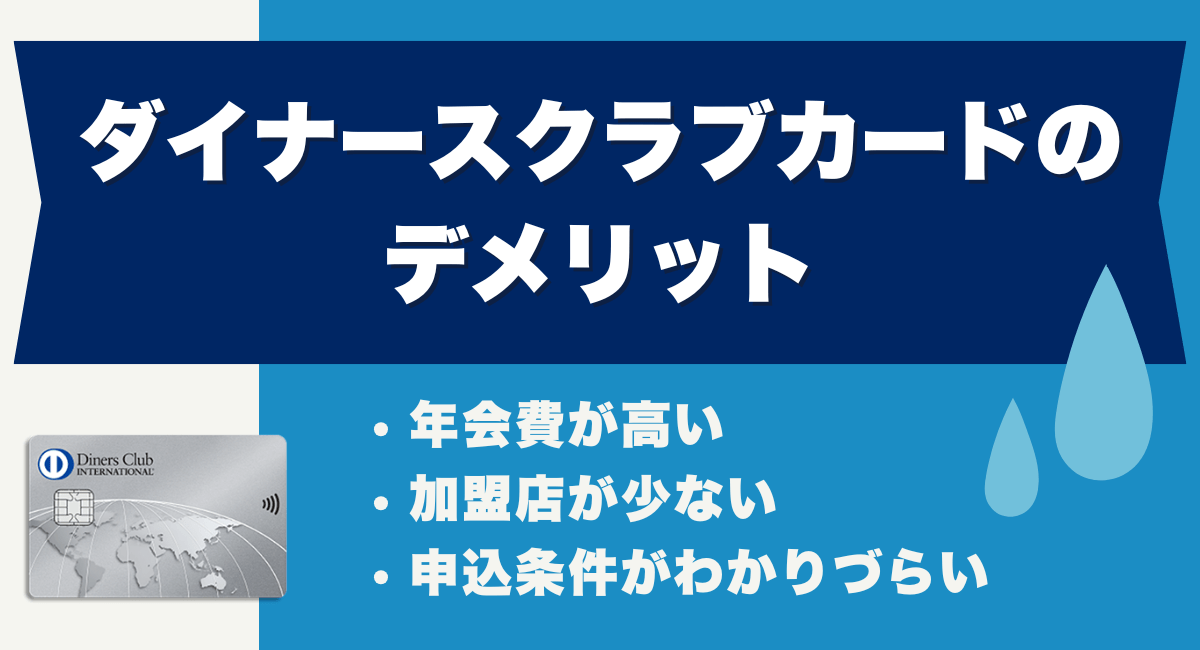 ダイナースクラブカードのデメリット