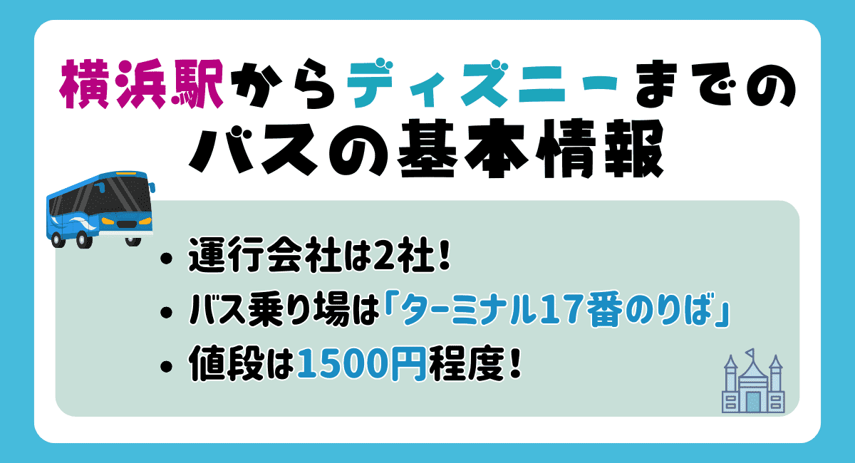 横浜駅からディズニーまでのバスの基本情報