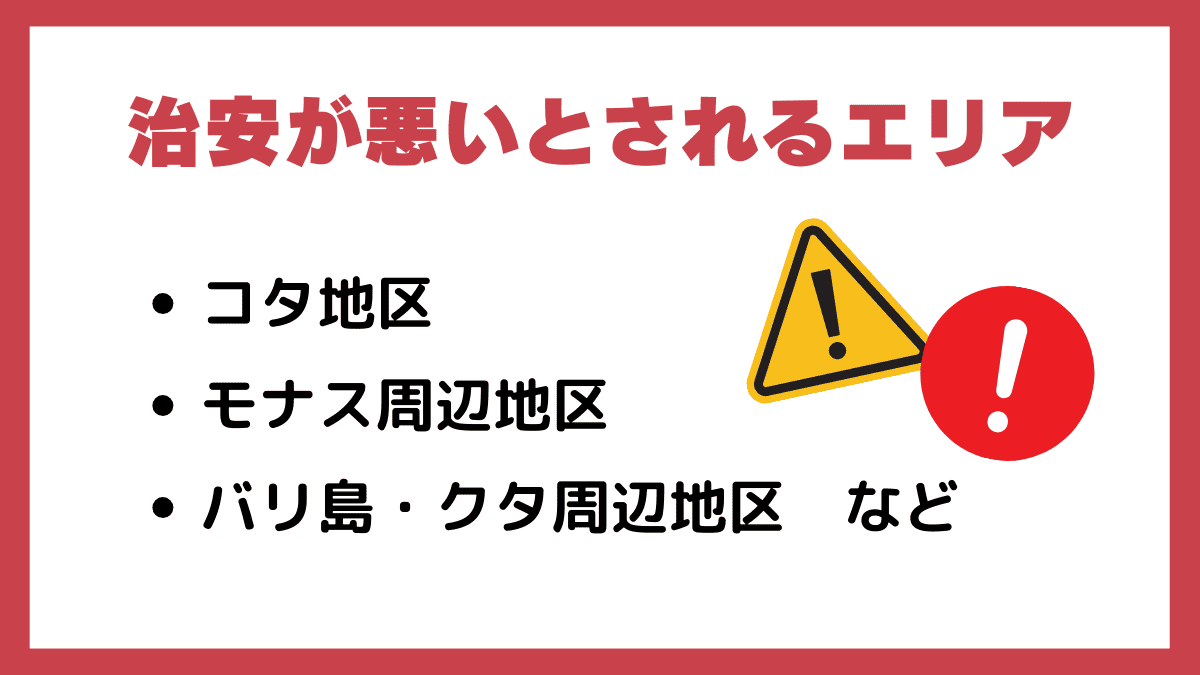 ジャカルタ（インドネシア）で治安が悪いとされるエリア