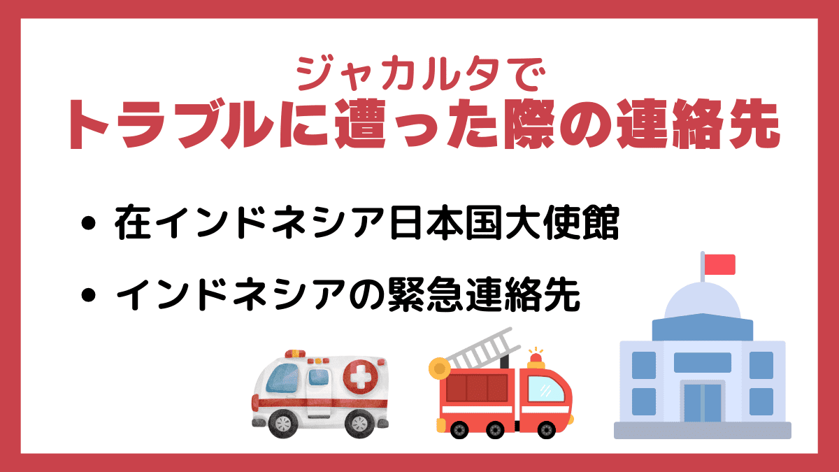 ジャカルタ（インドネシア）で犯罪にあった際の連絡先