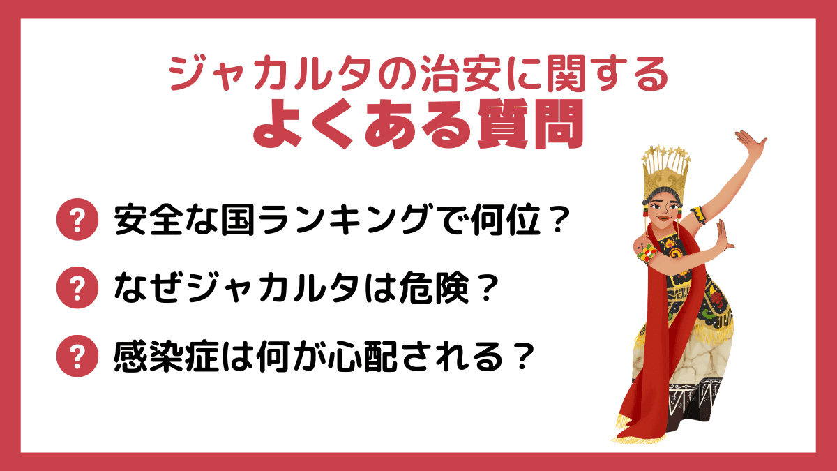 ジャカルタ（インドネシア）の治安に関するよくある質問