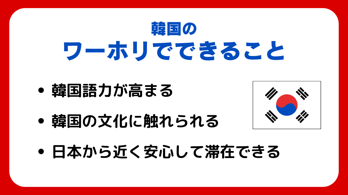 韓国のワーホリでできること