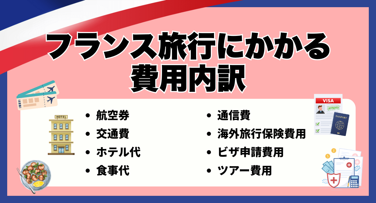 フランス旅行にかかる費用内訳